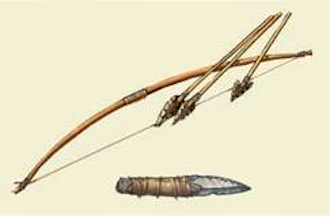 древние лук и стрелы
