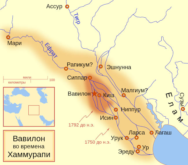 Государство Вавилония карта
